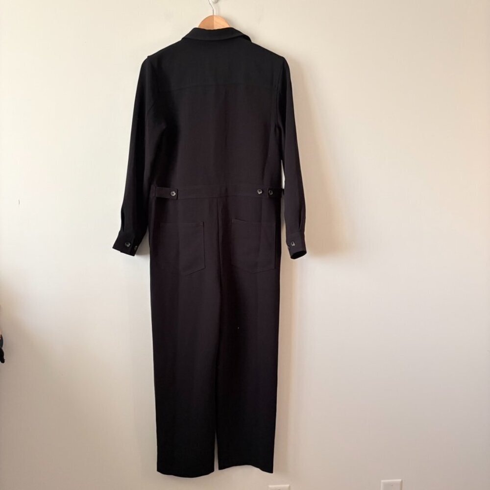 Aritzia Wilfred Laneway Utility Jumpsuit Relaxed Crepe NWT Black Size Small - Picture 4 of 6